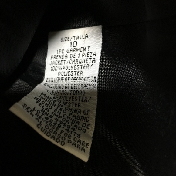 R & M Collections Black Jeweled Blazer Sz 10 - Picture 7 of 8